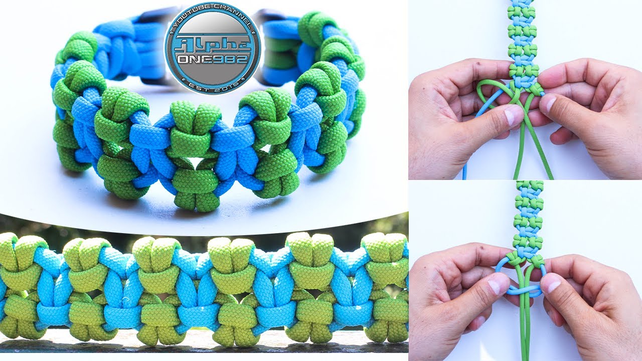 How to Make Ringed Cobra Knot Paracord Bracelet Tutorial DIY