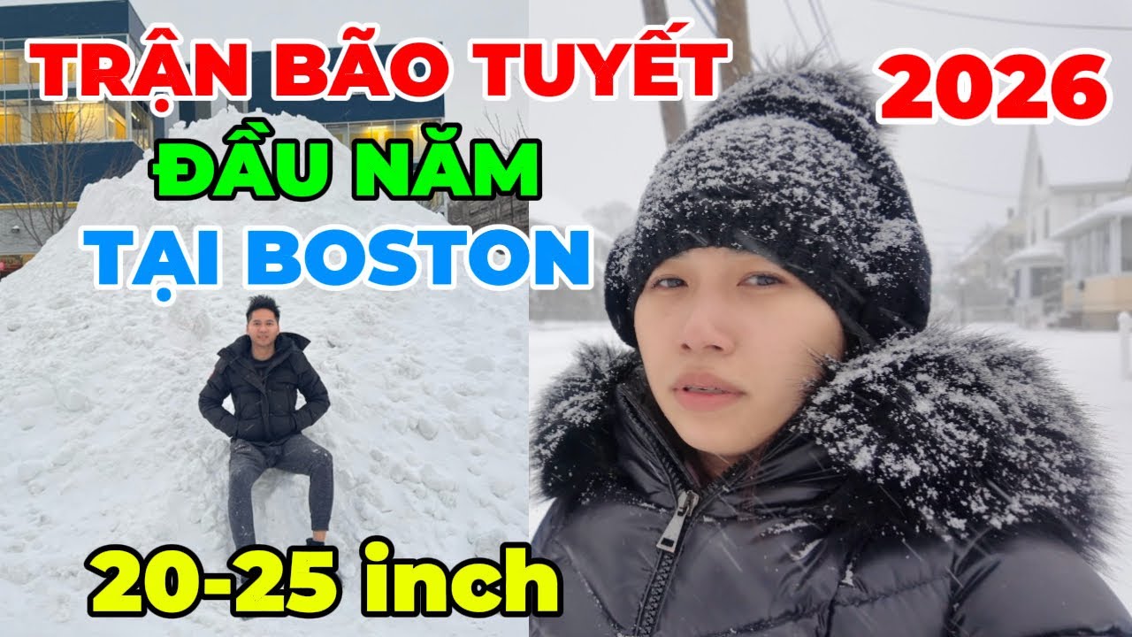 Bão tuyết khủng khiếp đầu năm tại Boston ❄️| Tuyết ngập 20–25 inch! | First Snow Storm in Boston ❄️