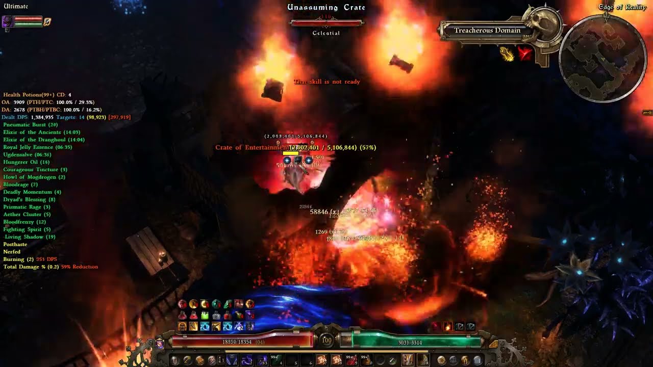Bleeding Blademaster vs Crate of Entertainment (20 sec)