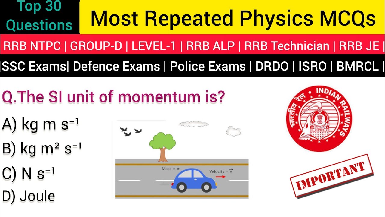 “RRB Physics | 90% Repeated Questions 🔥 Selection Guaranteed!”|#rrbphysics,#railwayexam