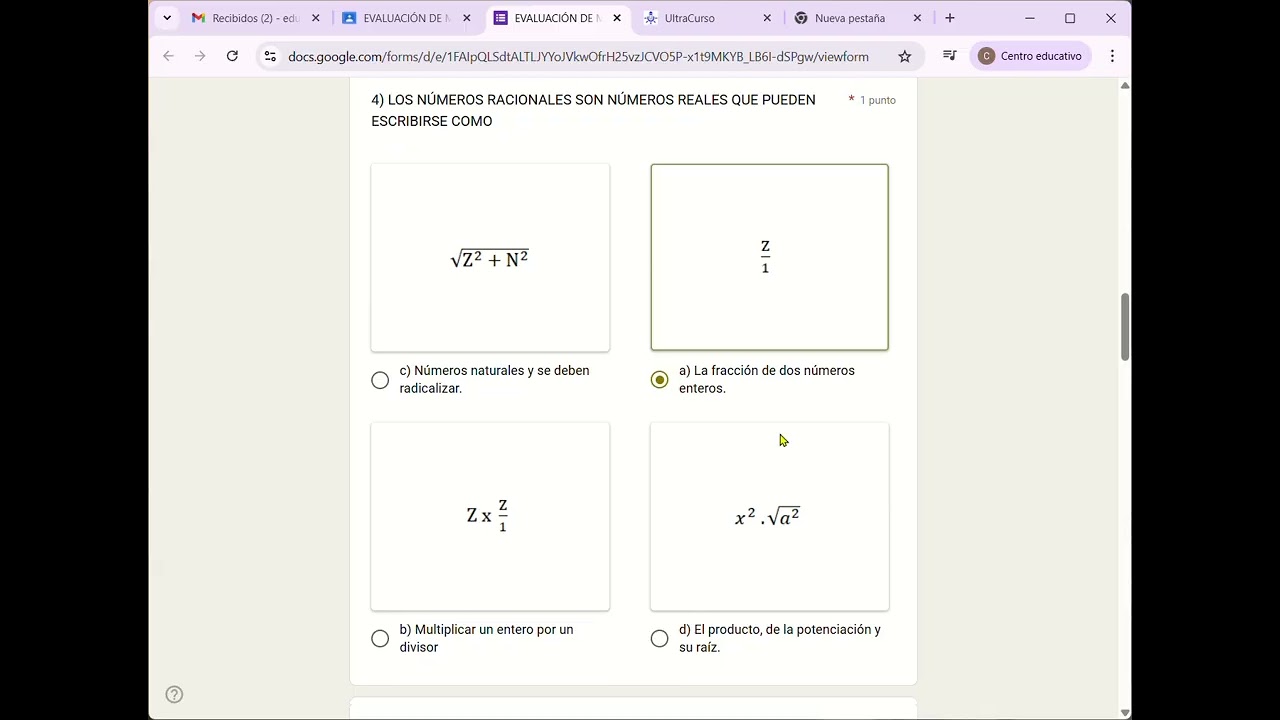 COMO RESOLVER MI EVALUACIÓN EN FORM DE GOOGLE     2026 02 07