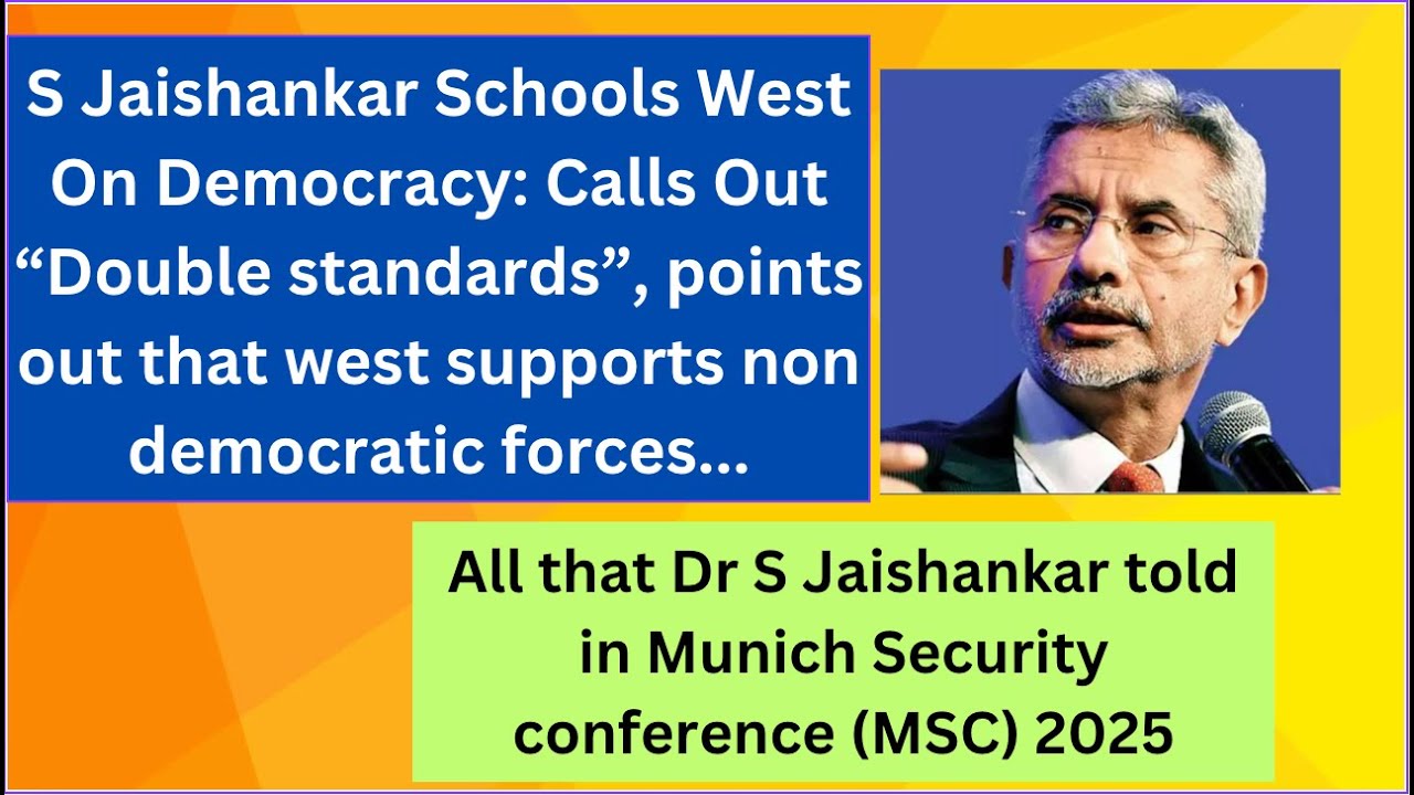 Jaishankar SCHOOLS the West on Democracy | Calls Out 'Double Standards' at MSC 2025 - Full