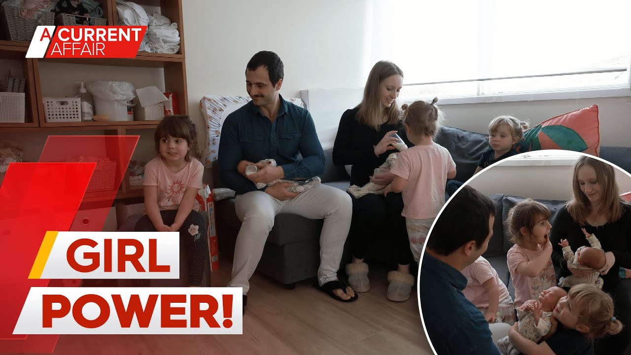 Aussie couple give birth to baby girl - followed by twins, then triplets | A Current Affair