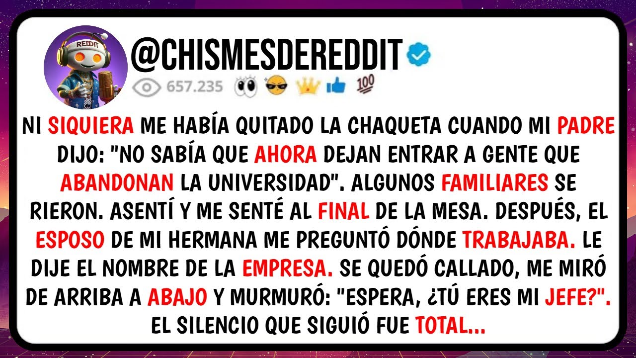 Ni SIQUIERA Me Había Quitado la CHAQUETA Cuando Mi Padre DIJO: 