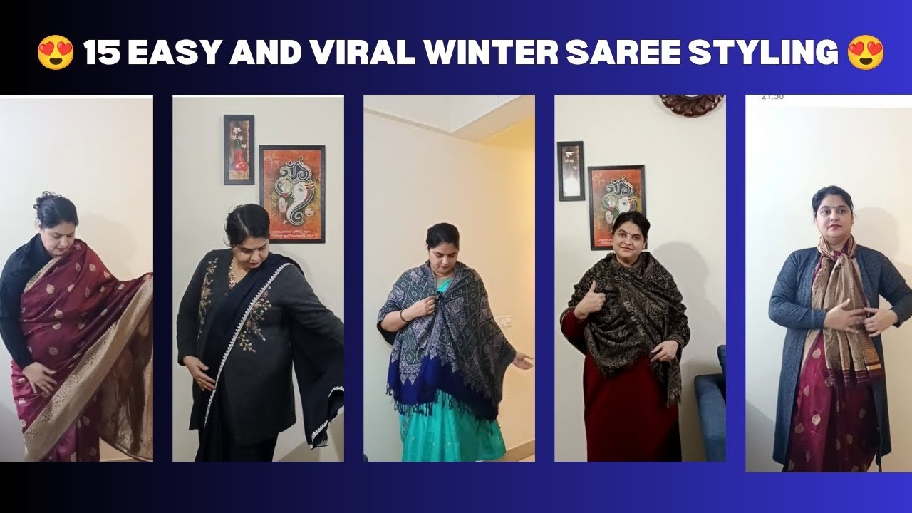 15 easy winter saree and kurta styling 😍😍