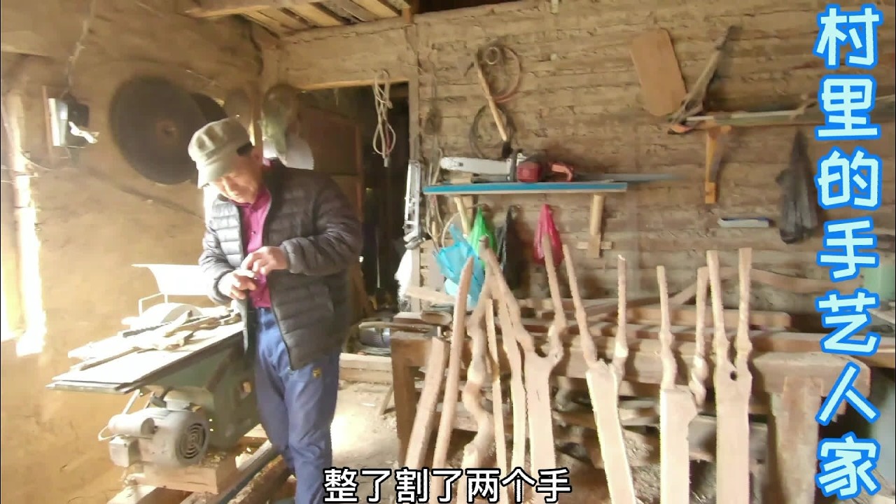 娘俩到村里磨粘米面，邻居自己制作的艺术品不一般，高手在民间啊 #三农  #手艺人