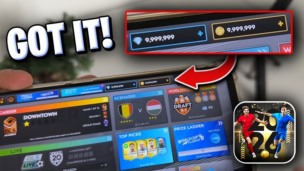 DLS 26 Hack - How I Got DLS 26 Coins & Diamonds Without DLS 26 MOD APK ⚽️ Android / iOS / PC