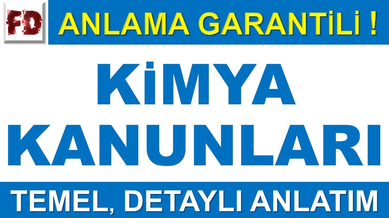KİMYA KANUNLARI 12 dk da ( ANLAMA GARANTİLİ ) (çıta-çivi ve tablo yöntemi)