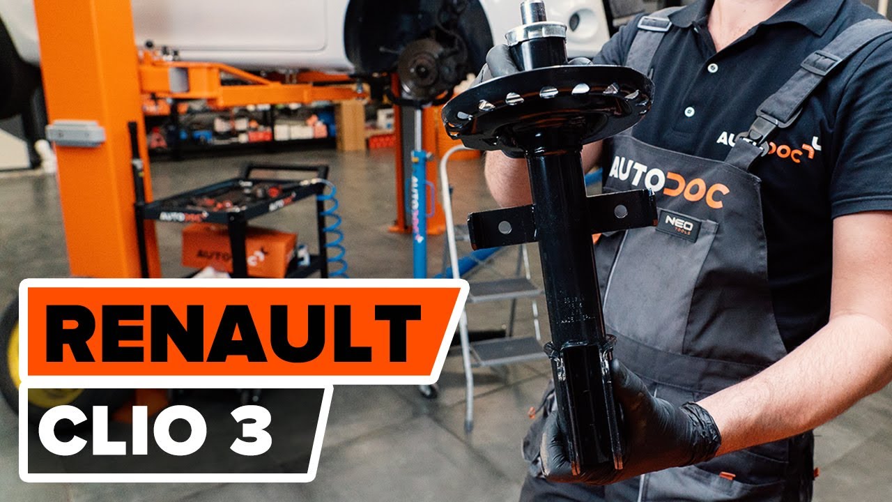 Come sostituire il puntone anteriore dell'ammortizzatore su RENAULT CLIO 3 [AUTODOC]