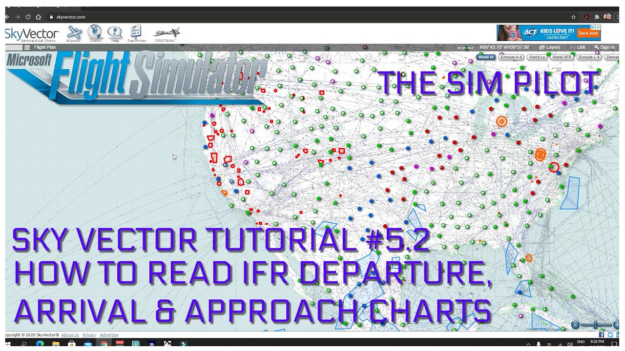 Microsoft Flight Simulator 2020 | G1000 Tutorial | EP#5.2 How to Read Sky Vector IFR Charts