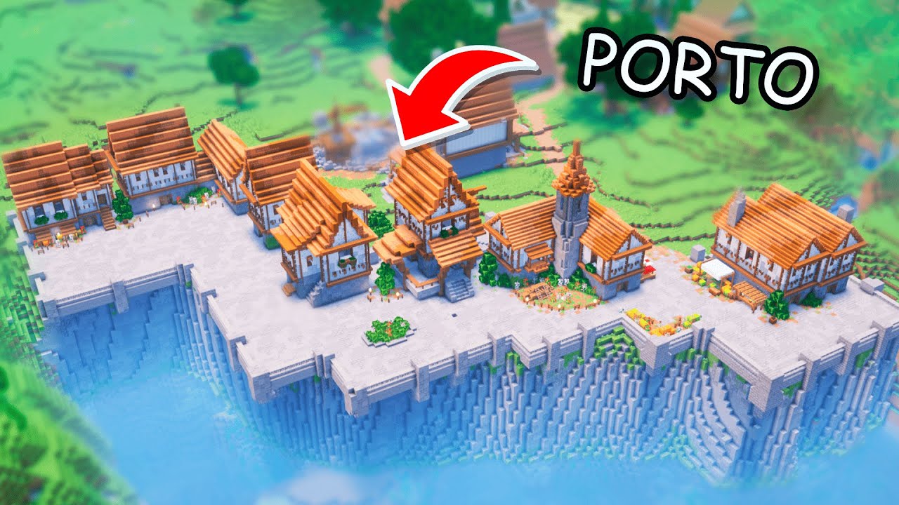 COMO eu CONSTRUÍ um INCRÍVEL PORTO no MINECRAFT!