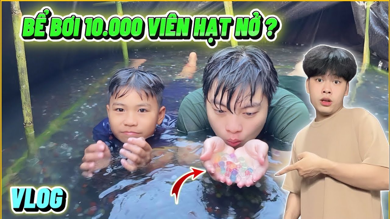 VLOG | Một Ngày Bé Lâm Đã Tự Làm Bể Bơi 10.000 Viên Hạt Nở, Sẽ Như Thế Nào ???