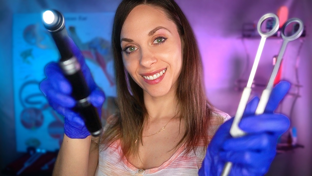 ASMR Unclogging Your Ears (Deep Ear Cleaning) Otoscope Exam - Personal Attention roleplay