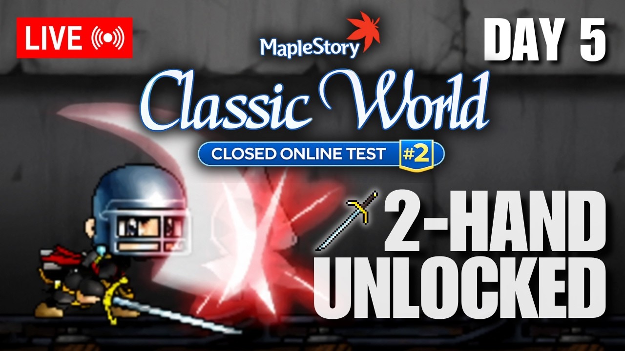 Level 37 Fighter! MapleStory Classic CLOSED TEST #2 LIVE Day 5