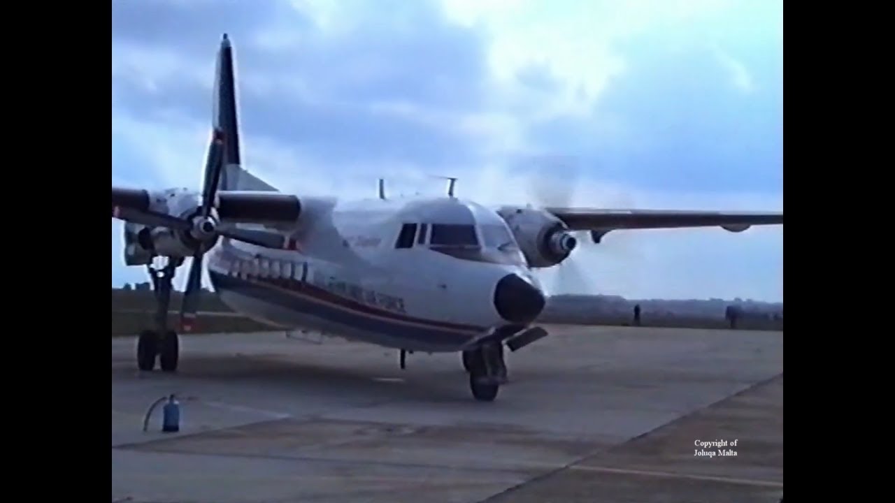 FOKKER  F-27 |   FLIGHT DISPLAY | Malta International Air Show 1995.#joluqamalta
