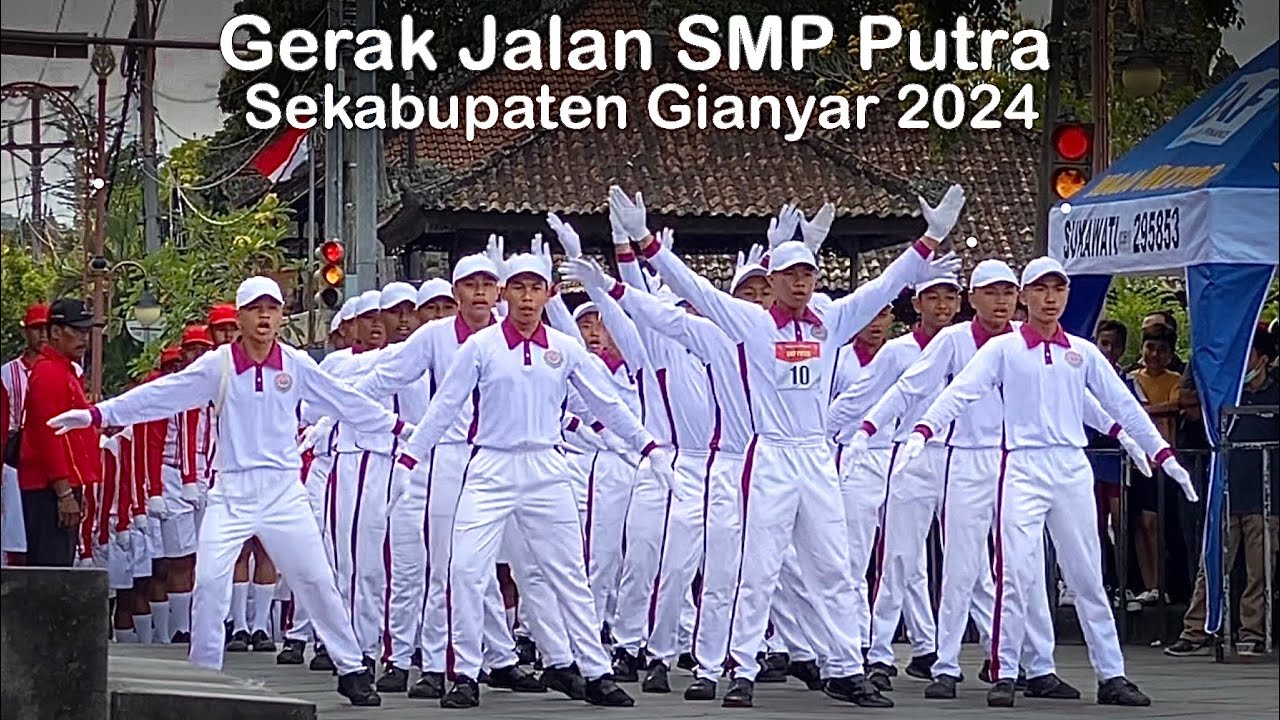 Lomba Gerak Jalan Tingkat SMP Putra Sekabupaten Gianyar | Ketepatan Waktu | HUT RI ke 79 Th 2024