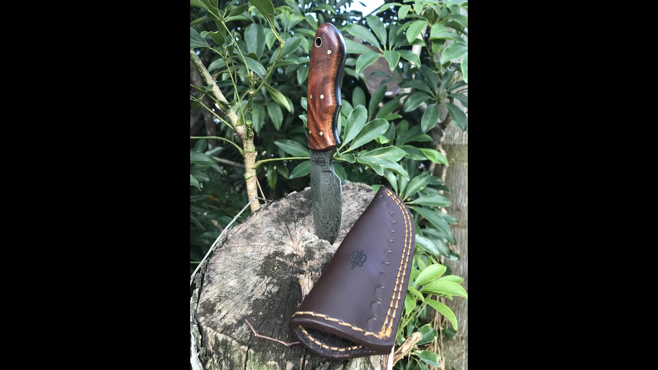 BucknBear Knives Mini Hunter Damascus Steel Knife Review-Bespoke Post Forge Box