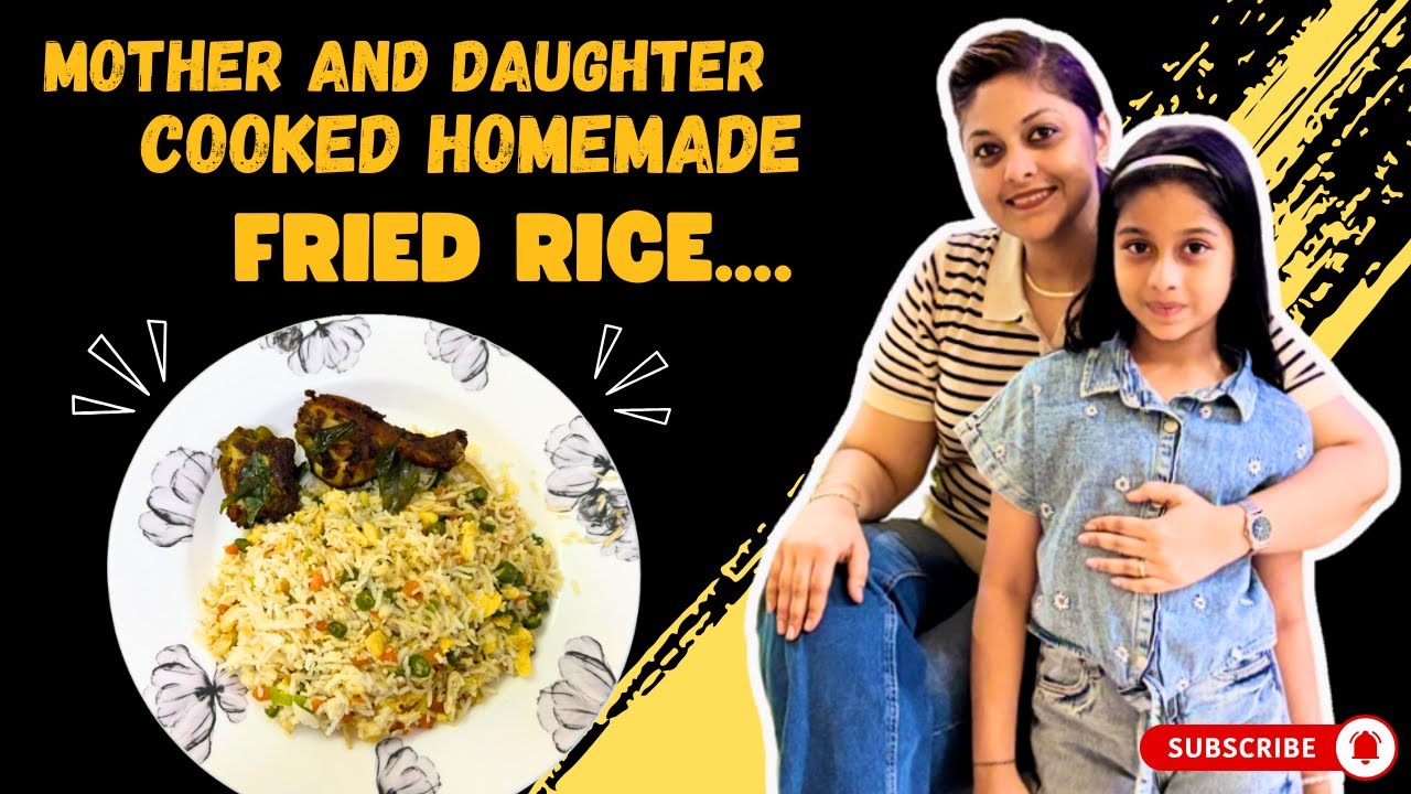 MOTHER AND DAUGHTER COOKED HOMEMADE FRIED RICE...!!  | Goan Vlogger | Konkani Vlogs #goanvlogger