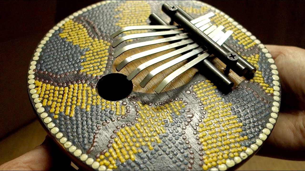 Handmade, Hand Painted, Coconut Percussion Instrument(Mbira Karimba Thumb Piano) unboxing