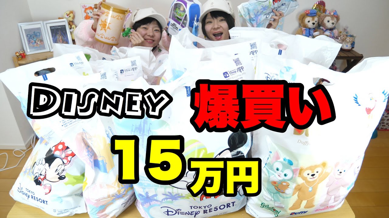 【ディズニー】爆買い！１５万円分一挙購入品紹介！！ディズニーランド・ディズニーシー２Days！【双子】