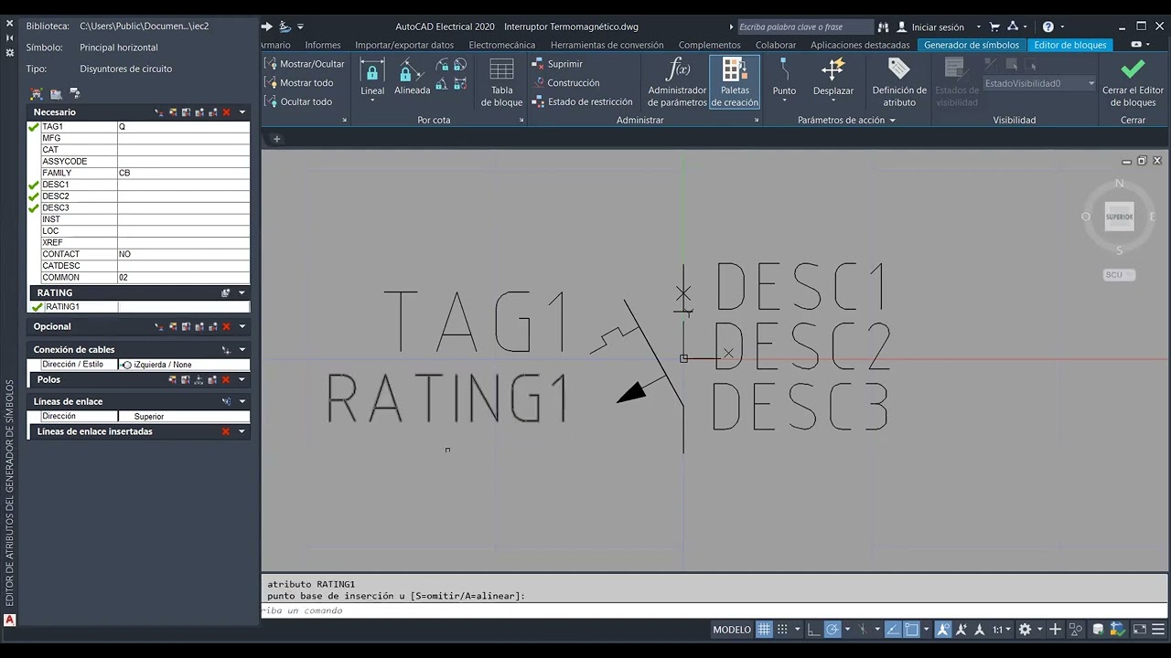 Creación de componentes en Autocad Electrical