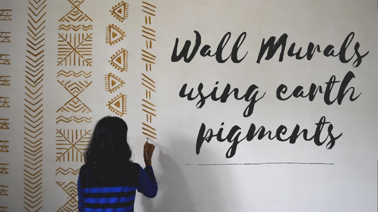 DIY wall murals using natural paints | Painting using handmade paints | Vrutta