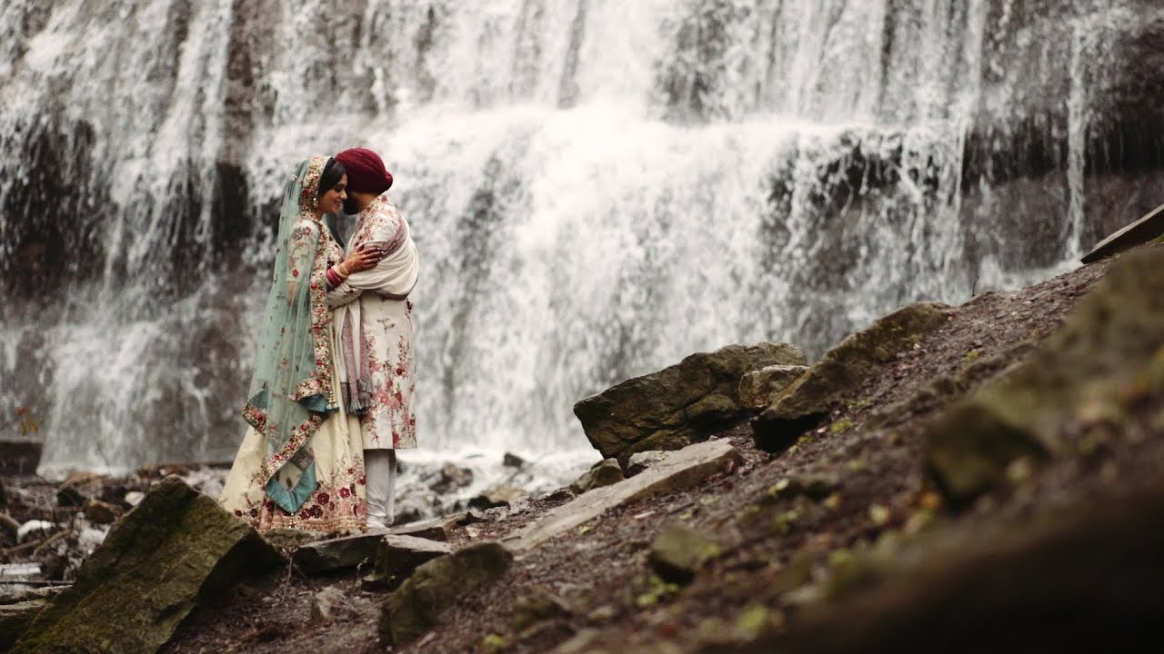 They Hiked to a Waterfall! | Ethereal South Asian Wedding of Rubeeta + Narendra in Toronto