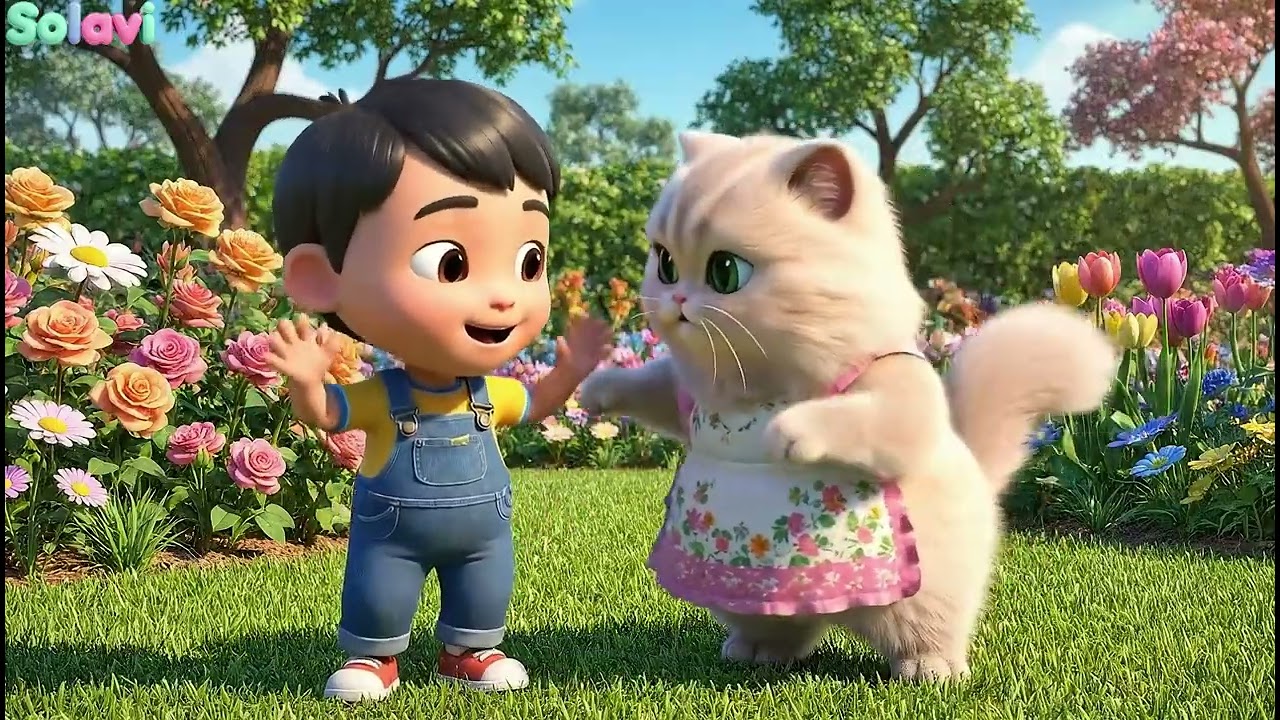 BABY CAT DANCE! 😻 Meow Meow Song | Fun Animal Nursery Rhymes & Kids Songs | Solavi Kids TV
