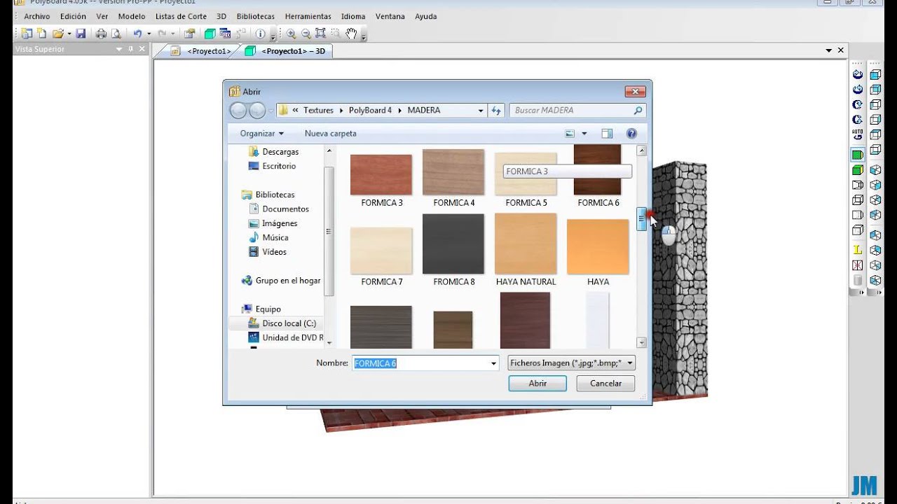 Colocar textura a la pared en polyboard - Polyboard wall texturing