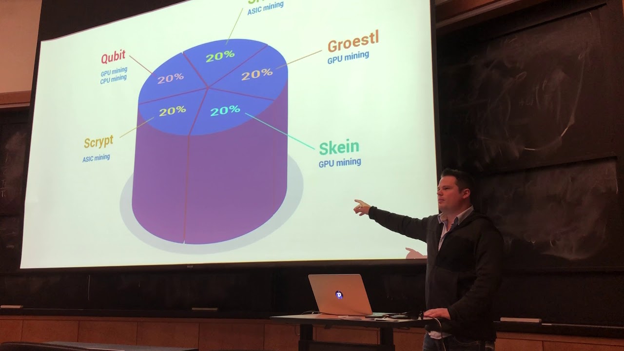 Jared C. Tate, founder of DigiByte Blockchain, speaking at MIT Blockchain Club 10APR18