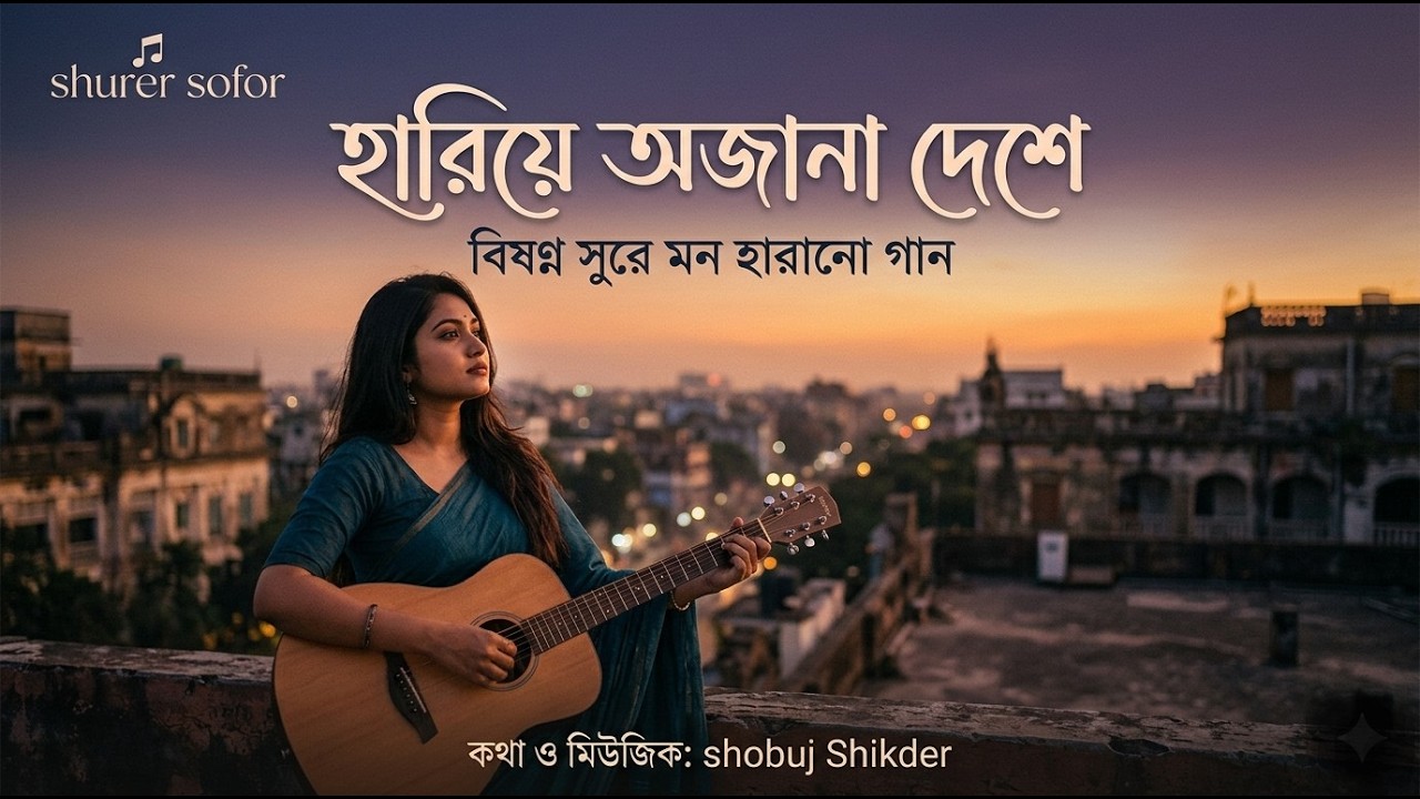 Haraye Ojana Deshe | হারিয়ে অজানা দেশে | Official Lyric Video | Sad Melodic Song 2026