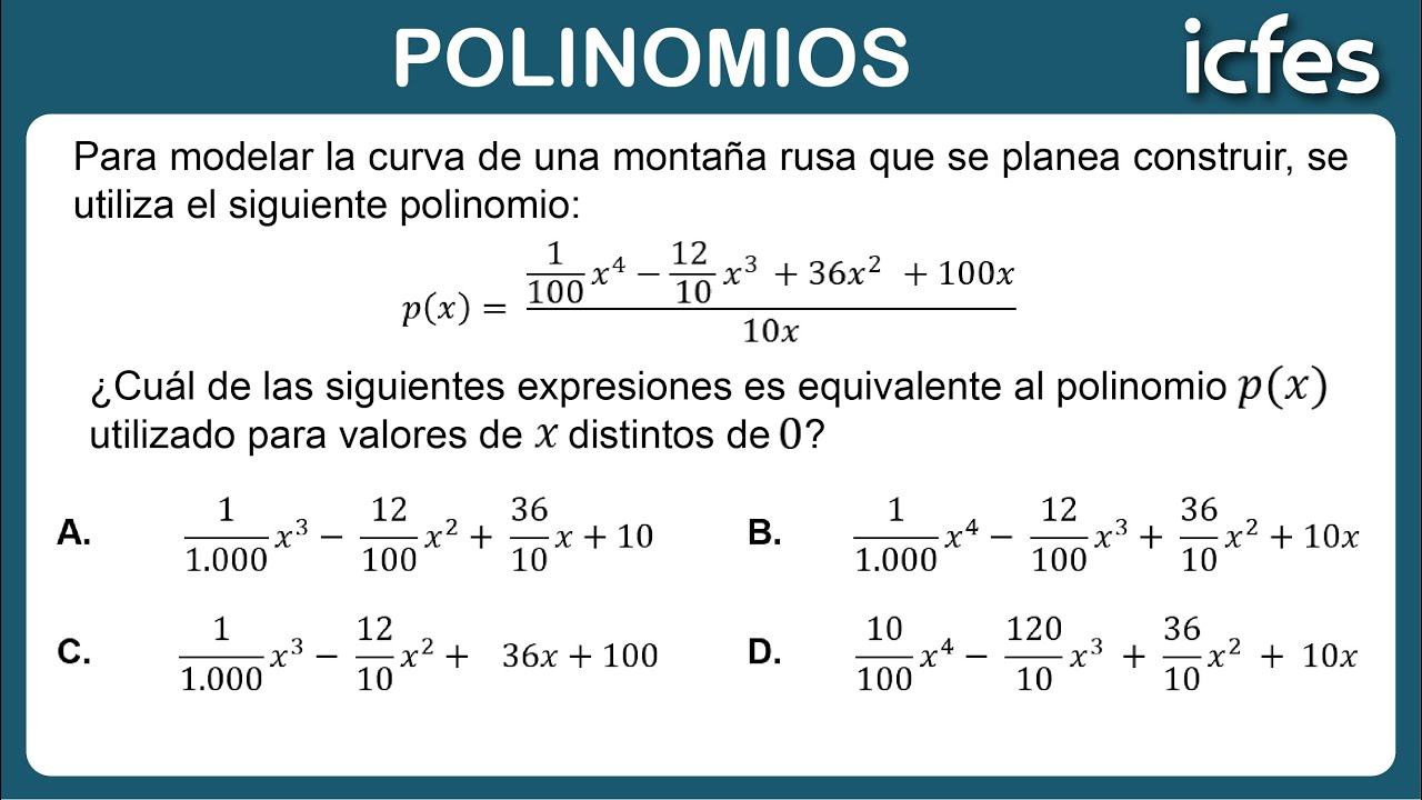 📚 ICFES 2024 | Matem&aacute;ticas: Polinomios