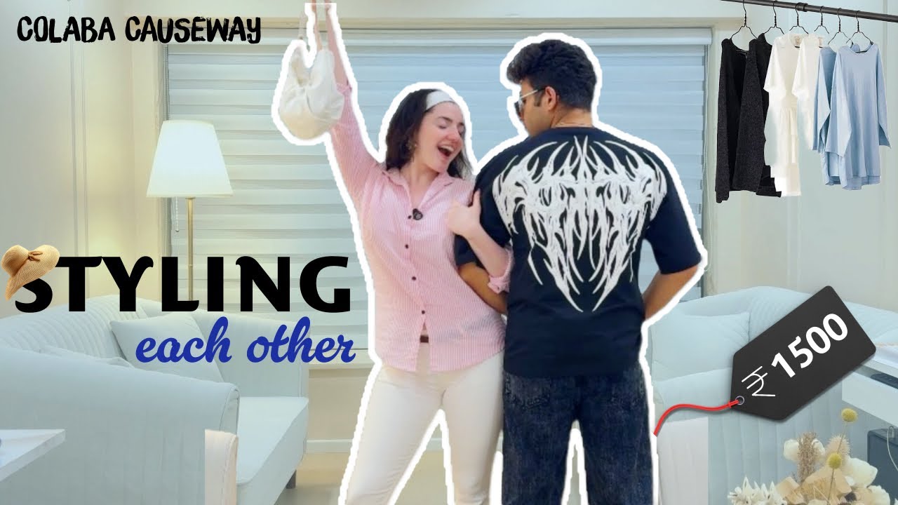 WE STYLED EACH OTHER IN JUST 1500 RUPEES AT COLABA CAUSEWAY🛍️🧥 | Jiggar & Aastha