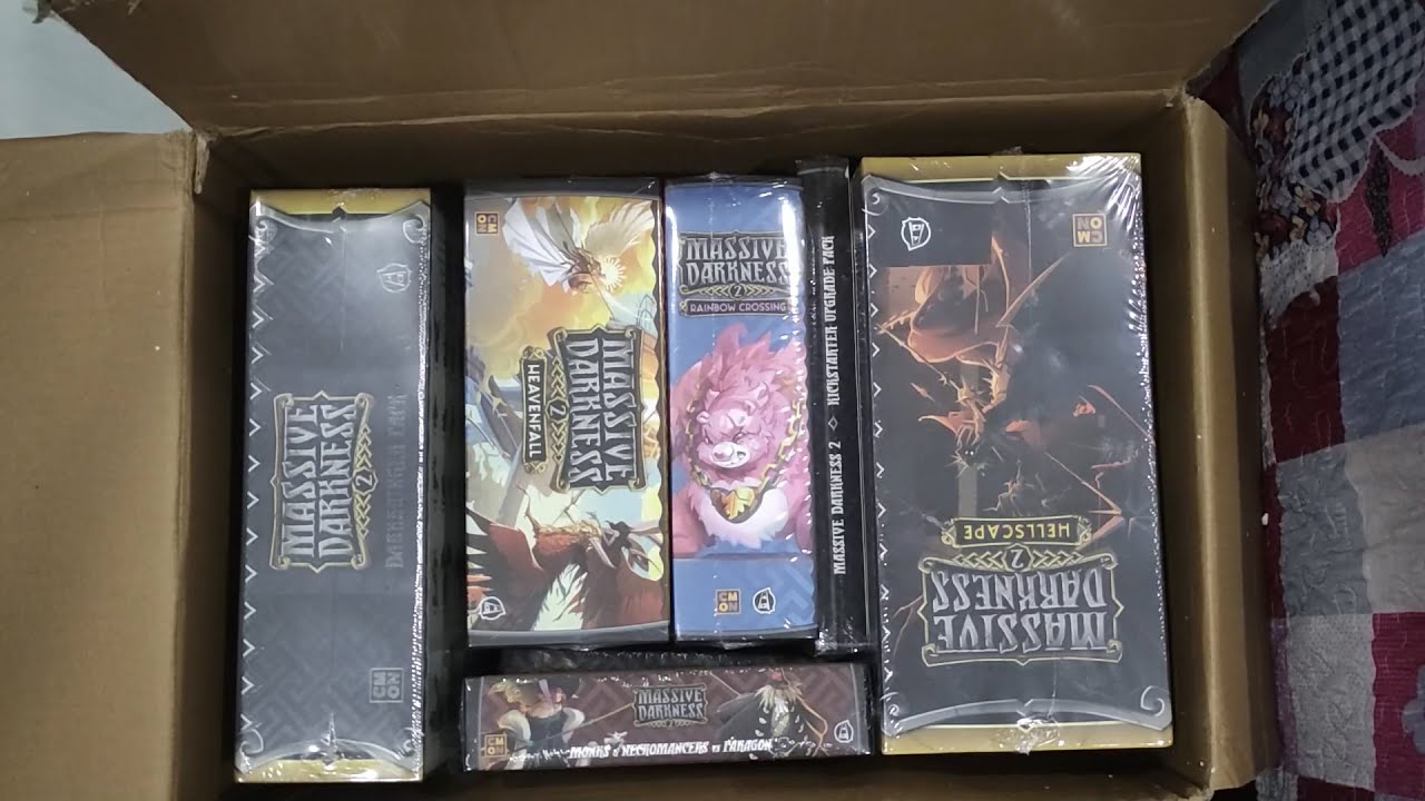 Unboxing Massive Darkness 2 Kickstarter edition (Heavenfall pledge)