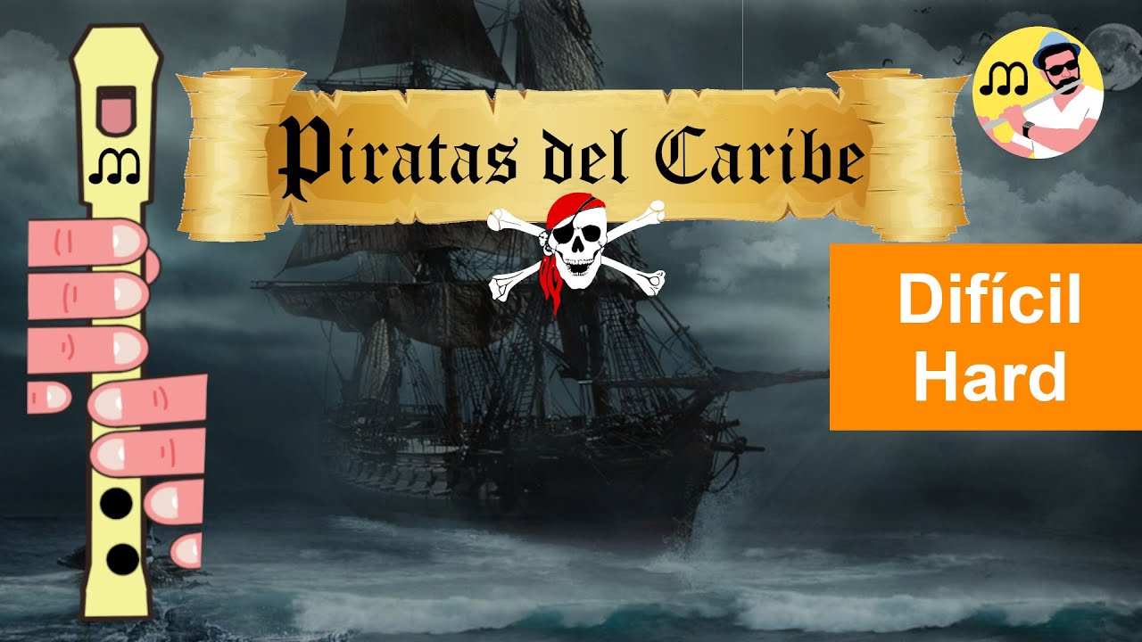 Piratas del Caribe para flauta dulce. Pirates of the Caribbean for recorder flute. Easy tutorial.