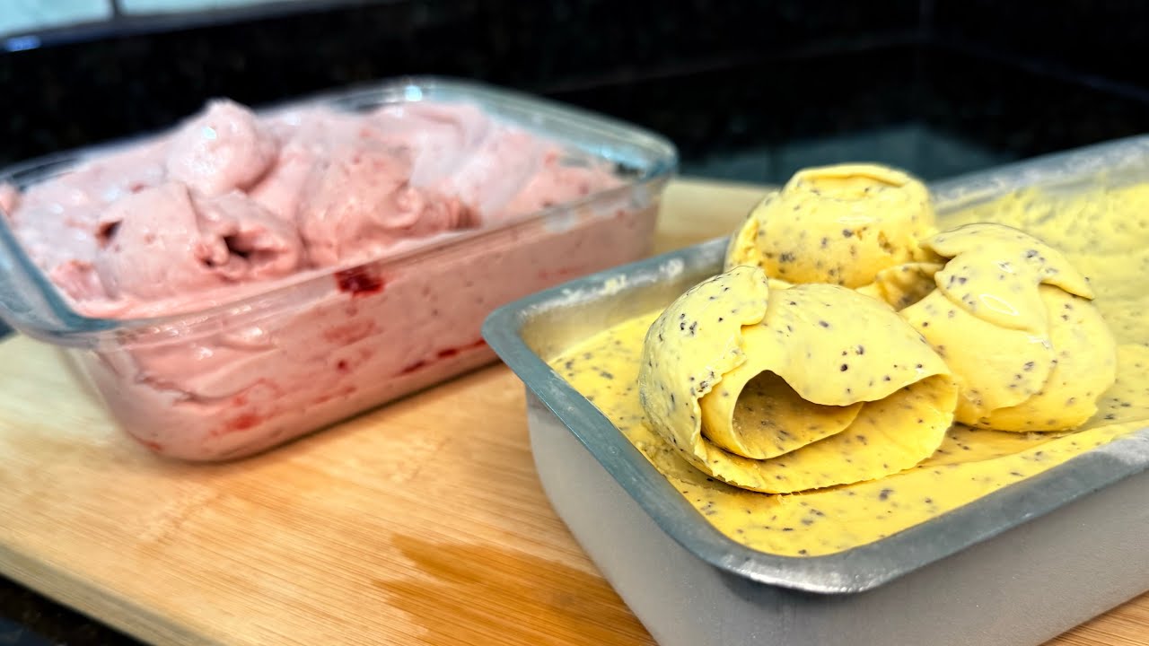 Nesse Verão Aprenda um Delicioso Sorvete Caseiro de Frutas | Maracujá ou Morango?