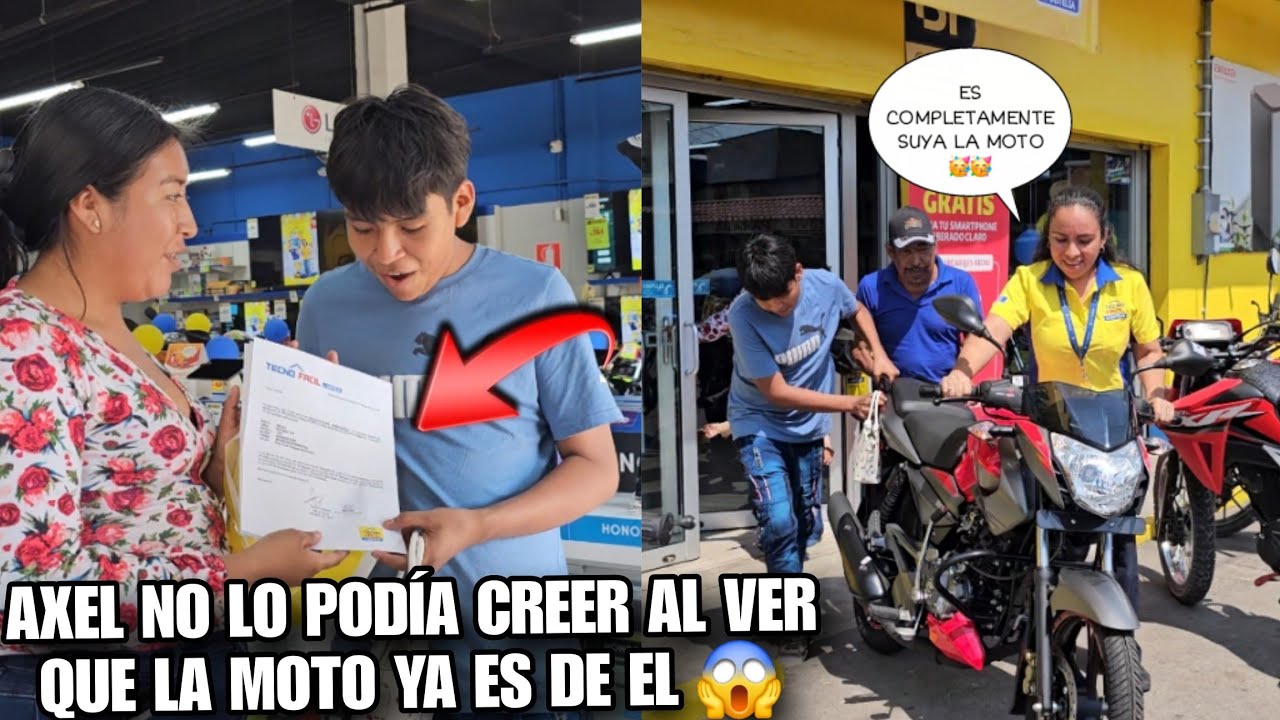 AXEL Se Puso A Llorar😭Cuando Le Entregaron Su Moto Completamente Nueva 😱🥳