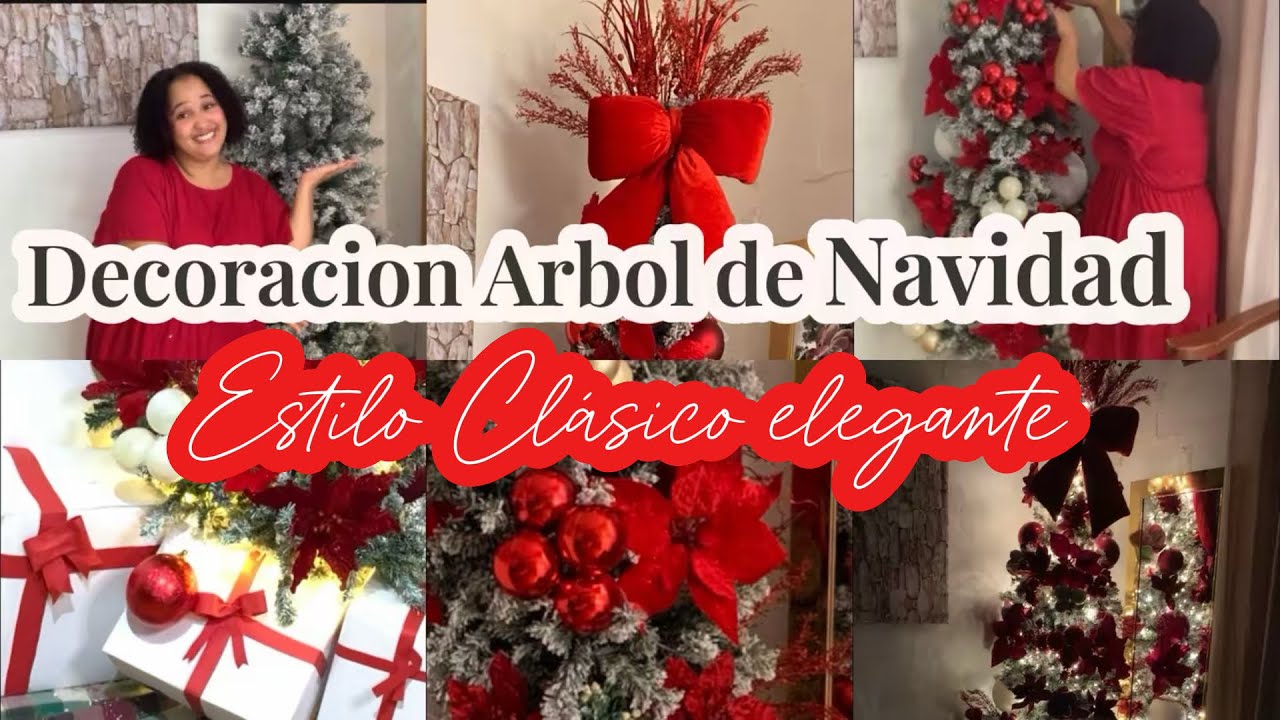 Decoré mi Árbol de Navidad Rojo Glam 🎄✨ | Estilo Clásico Elegante y Fácil. 