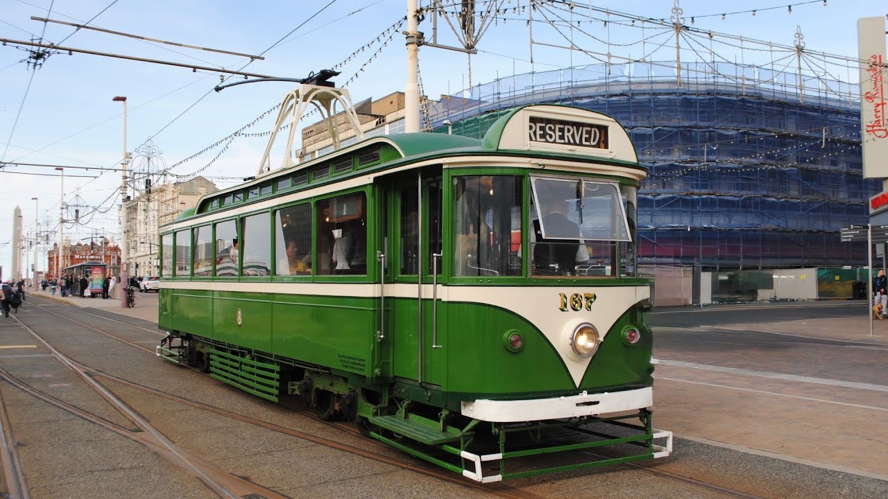Blackpool Heritage Trams - Event with Visiting Car 167 from Crich in 2014