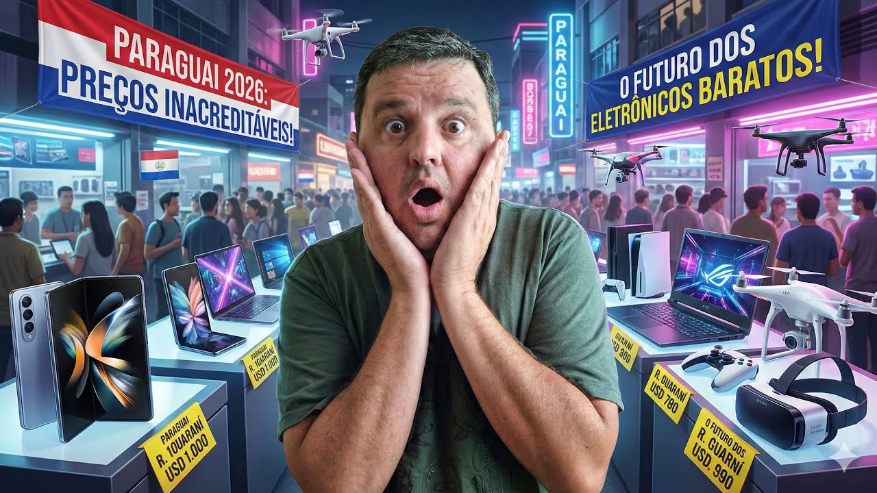 FIQUEI MALUCO! 3 Eletrônicos que ESTÃO DE GRAÇA no Paraguai 2026 loja NEW ZONE
