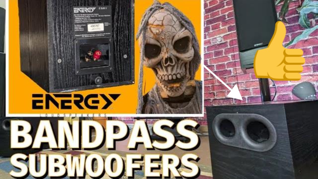 Spooky Good BANDPASS Subwoofers for Home Audio! Energy E SUB 2 Passive Stereo Subwoofers for Music!