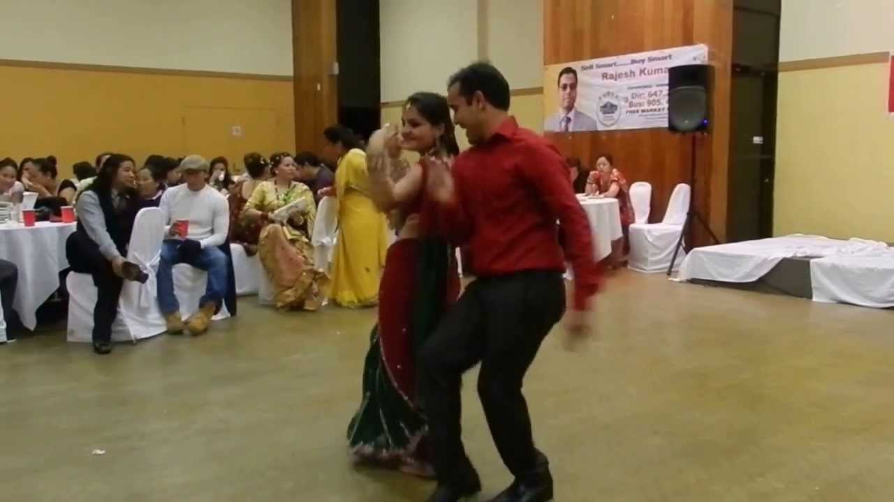 Babu and Rupa dancing on teej song