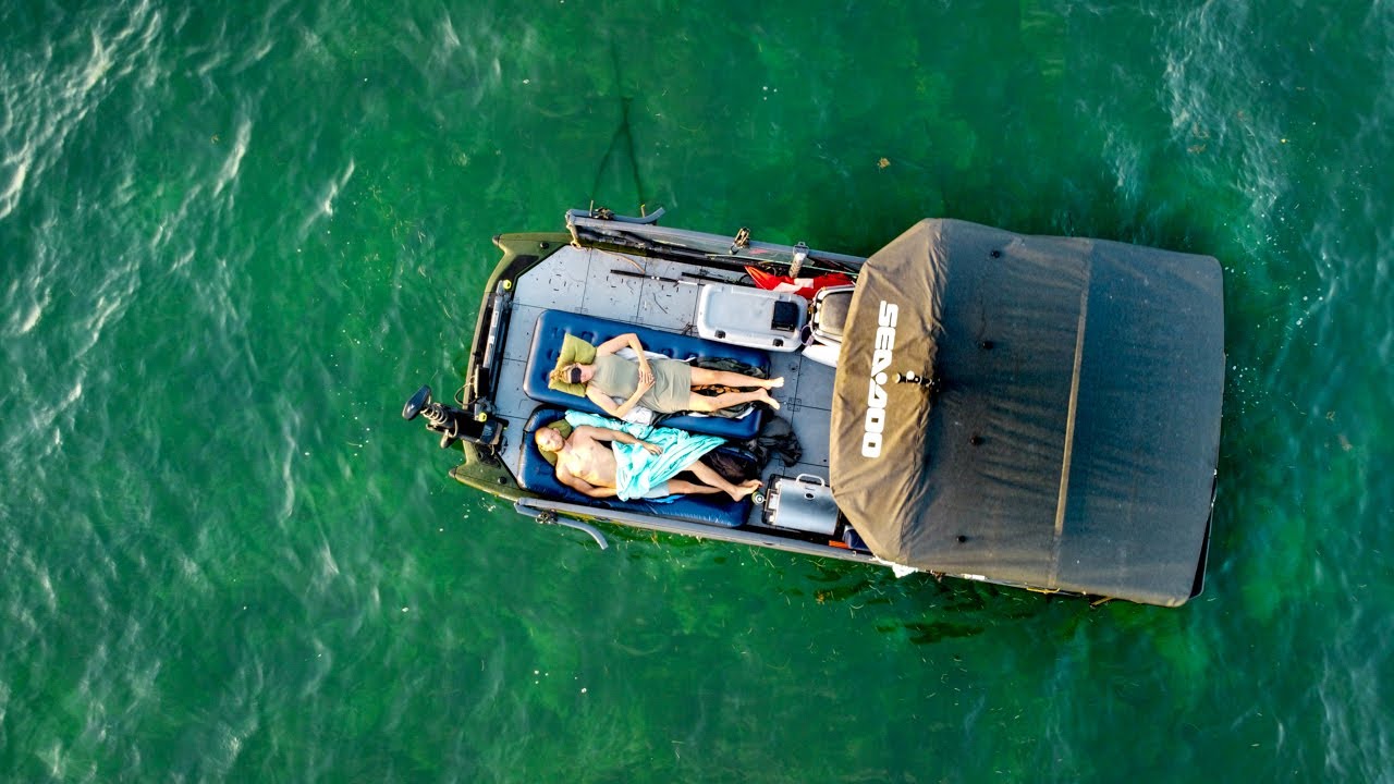 Кемпинг на понтонах и дайвинг с лобстерами, часть 2 | @Seadoo Switch Fish Pontoon | Поймать и при...