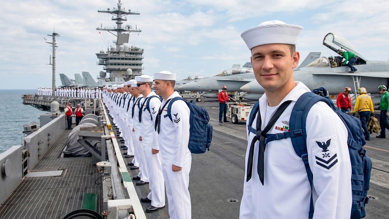 How New Sailors Survive Their FIRST 48 HOURS on an Aircraft Carrier