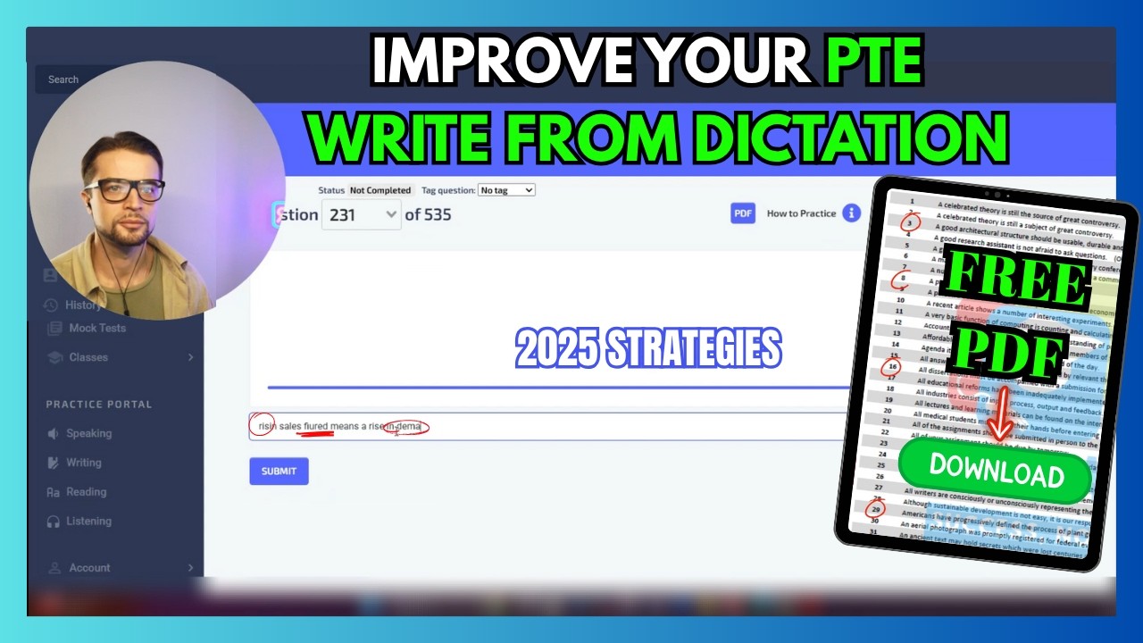 How to Improve Write From Dictation in PTE (2025 Strategies)      #ptelistening #wfd