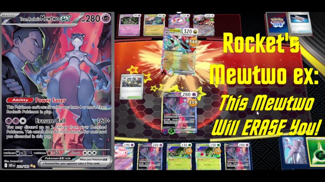 Rocket's Mewtwo ex:  This Mewtwo will ERASE you!