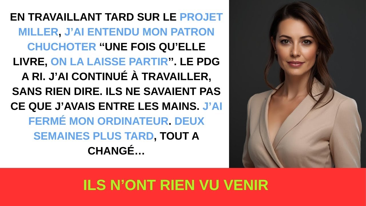 Ils m’ont trahie au travail – ma revanche a été parfaitement légale