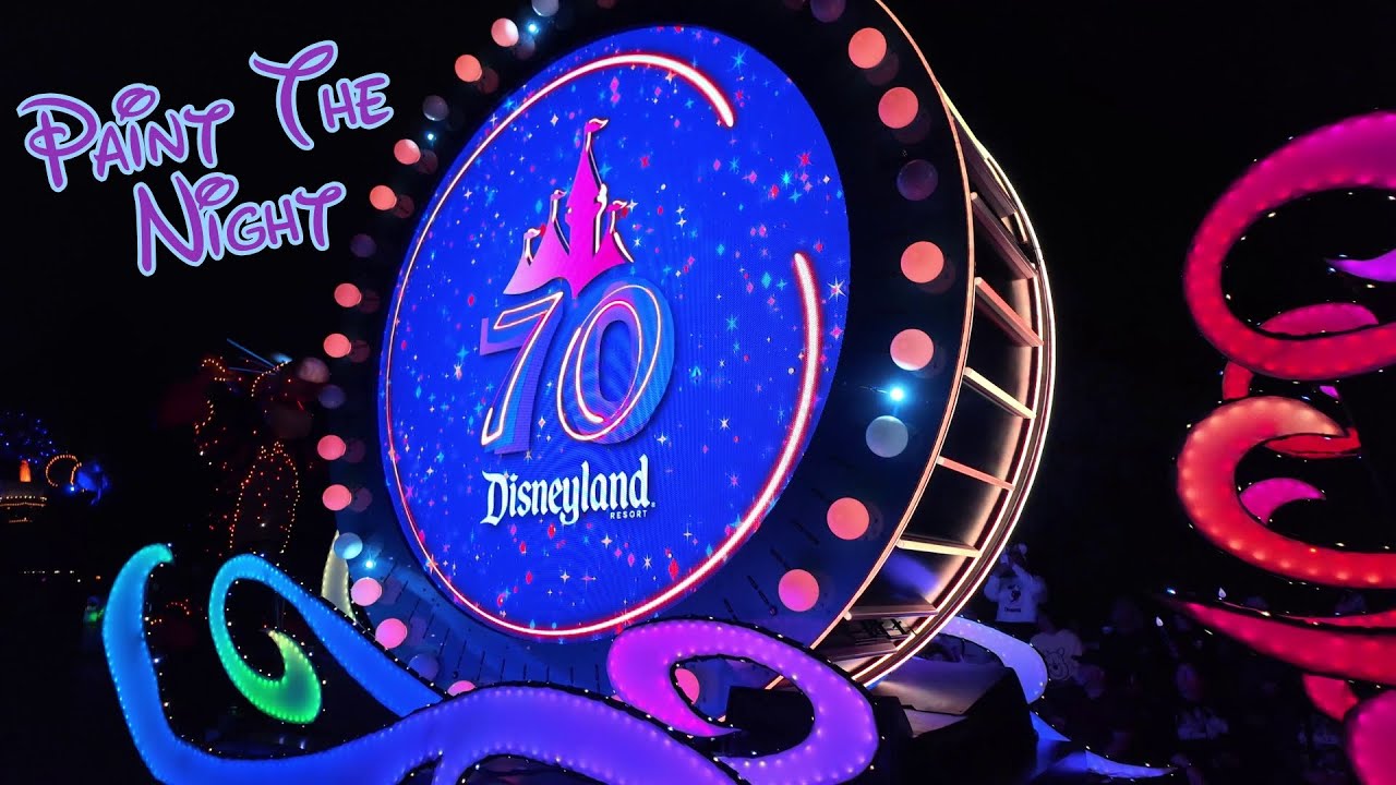Paint the Night Parade Disneyland 70th Anniversary | 4K 60FPS