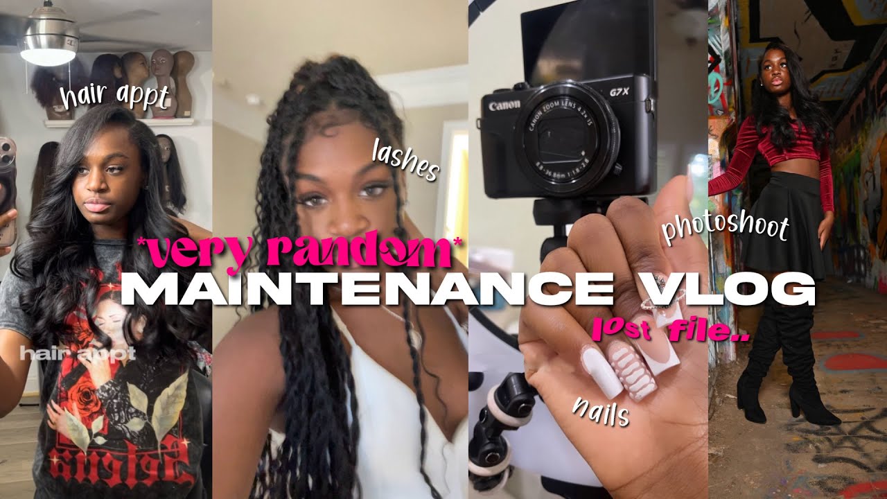 MAINTENANCE VLOG| hair, nails, photoshoot, lashes & more!| *LOST FILE*