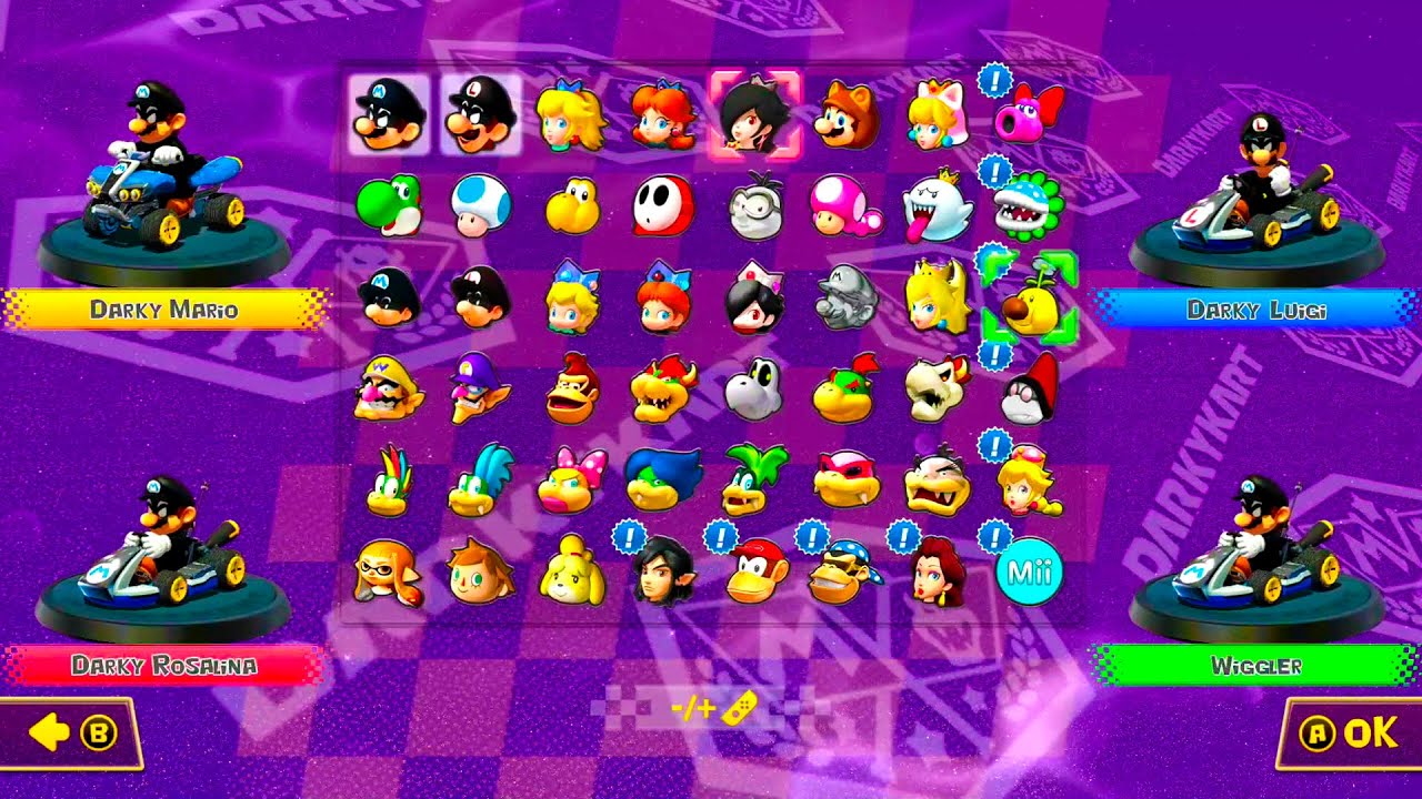 DARKY Kart 8 - CUSTOM TRACKS!!! 4 Players